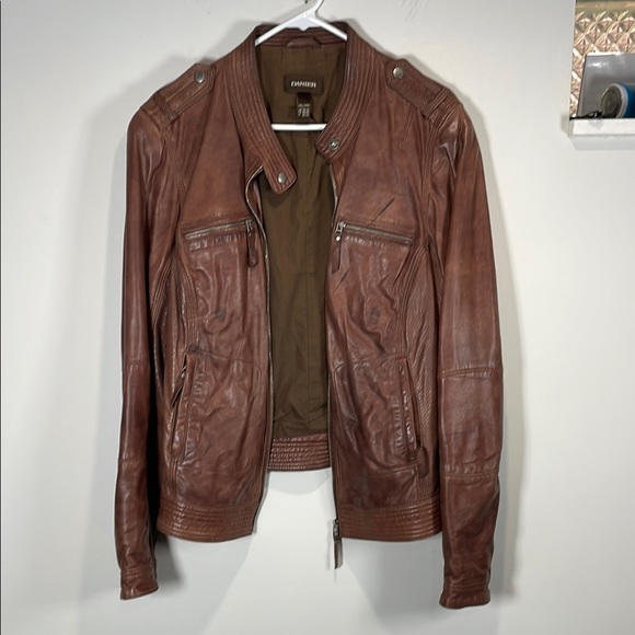 Danier Vintage Brown Leather Motorcycle Jacket - Picture 1 of 16